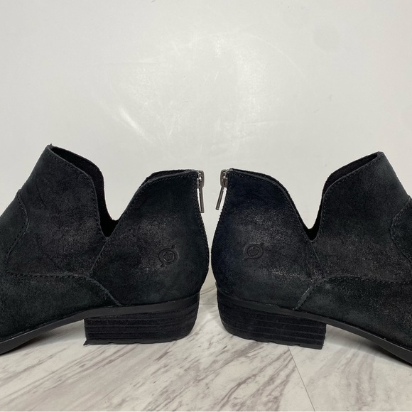 Born Beth Black Distressed Suede Bootie 7M - Picture 8 of 14
